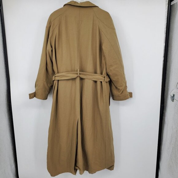 Gore Tex by Apparel Technologies Belted Long Women's Khaki Trench Jacket Coat 10 - Picture 4 of 16